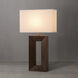 Julie 30 inch 23 watt Dark Walnut Wood and Weathered Brass Standing Table Lamp Portable Light